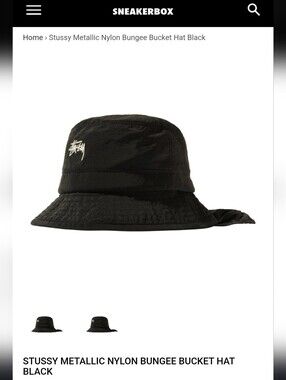 Stussy Nylon Bungee Buckett Hat Black Size S/m